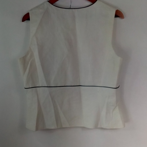 Liz Claiborne Suits 14W Creme Black Top Plus - Picture 2 of 5